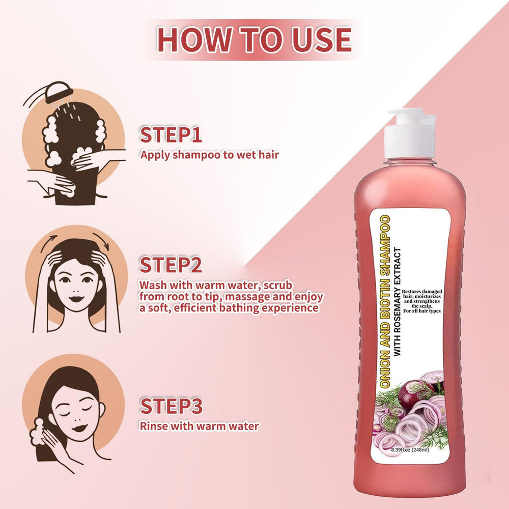 Shampoing LMDGDS oignon-biotin-romarin – échantillon pratique pour tester le soin avant achat