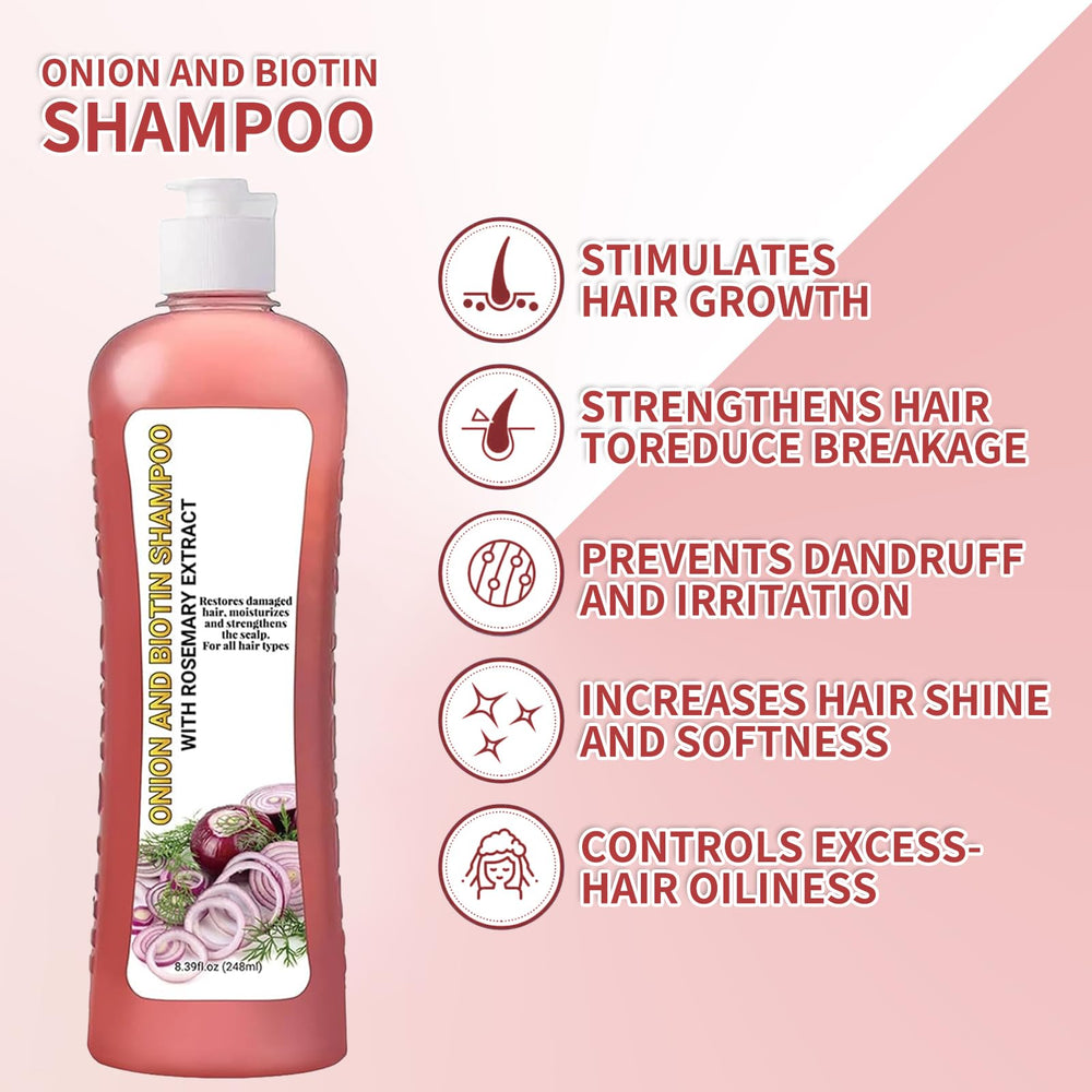 Shampoing LMDGDS oignon-biotin-romarin – flacon goutte pour doser précisément et éviter le gaspillage