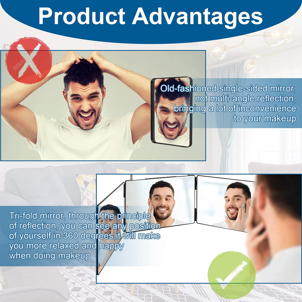 LMZNXCZ Miroir portable – pliable pour le voyage et l'extérieur.