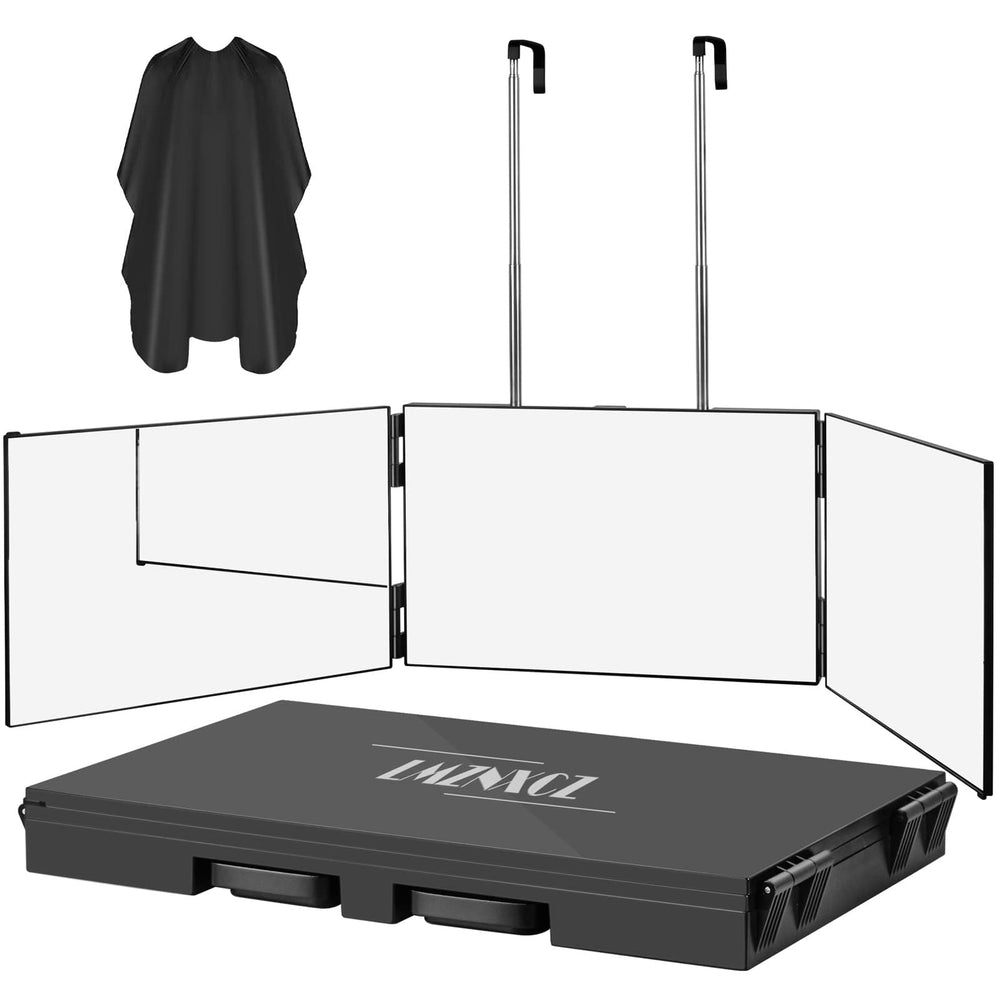 LMZNXCZ Miroir tri-face 360 – vue complète du crâne pour coupe précise.
