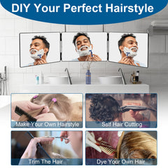 LMZNXCZ Miroir tri-face 360 – vue arrière facilitée pour la coiffure.