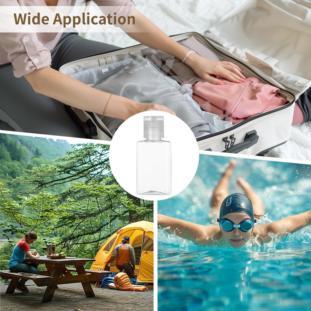Utilisation quotidienne et voyage avec les flacons Lnrueg, faciles à recharger et réutilisables.