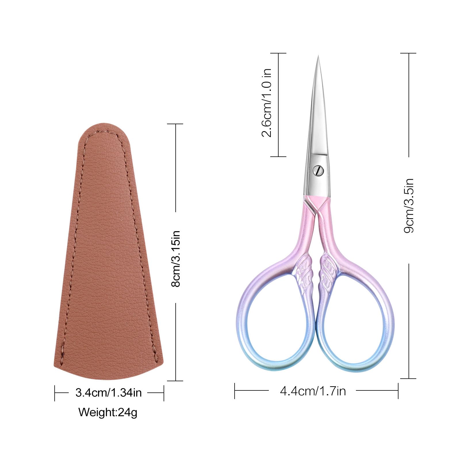 Ciseaux Lobodt idéal pour sourcils, moustache et barbe.