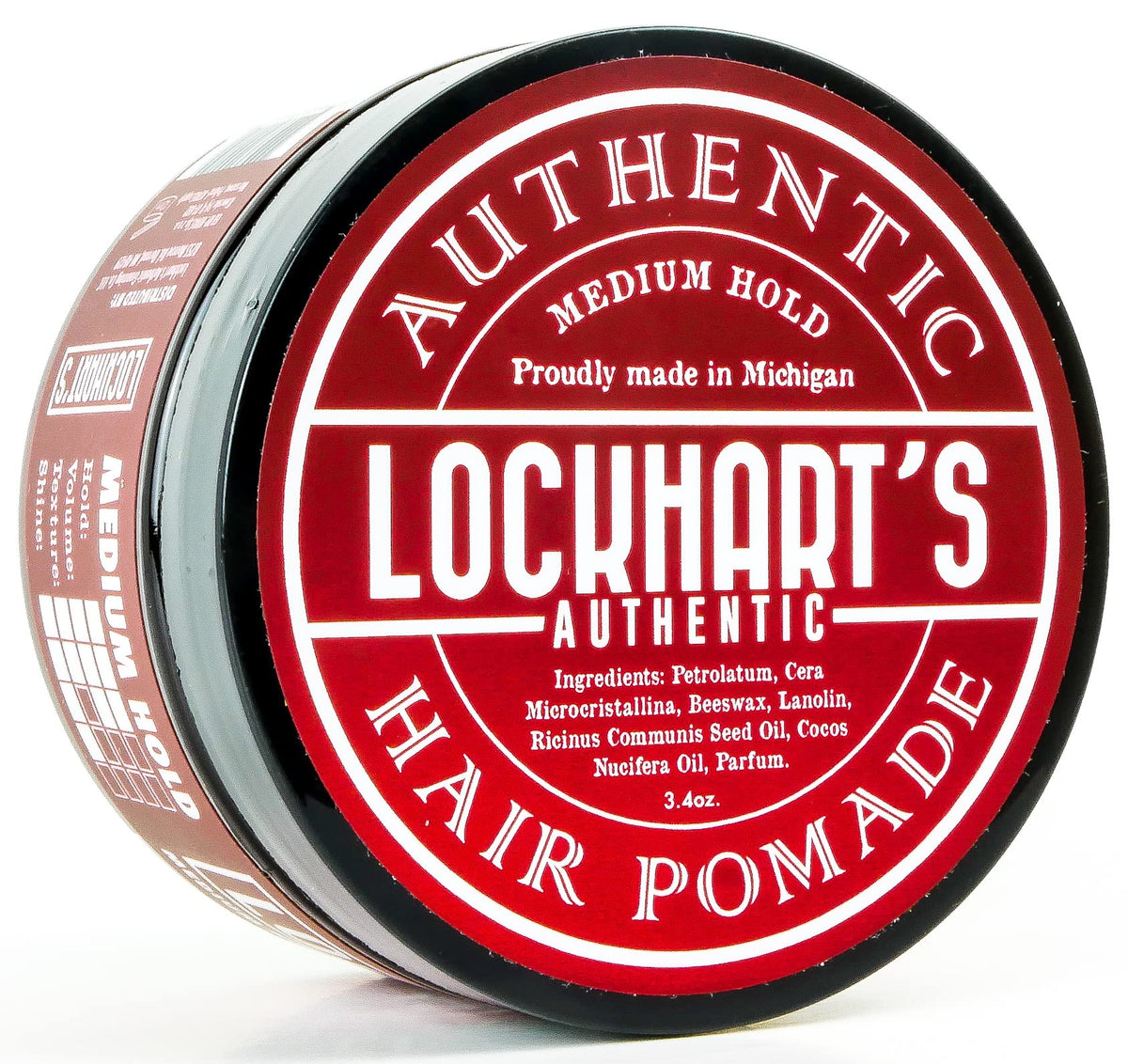 Lockhart's Goon Grease – pot santal-vetiver, tenue moyenne et brillance naturelle.