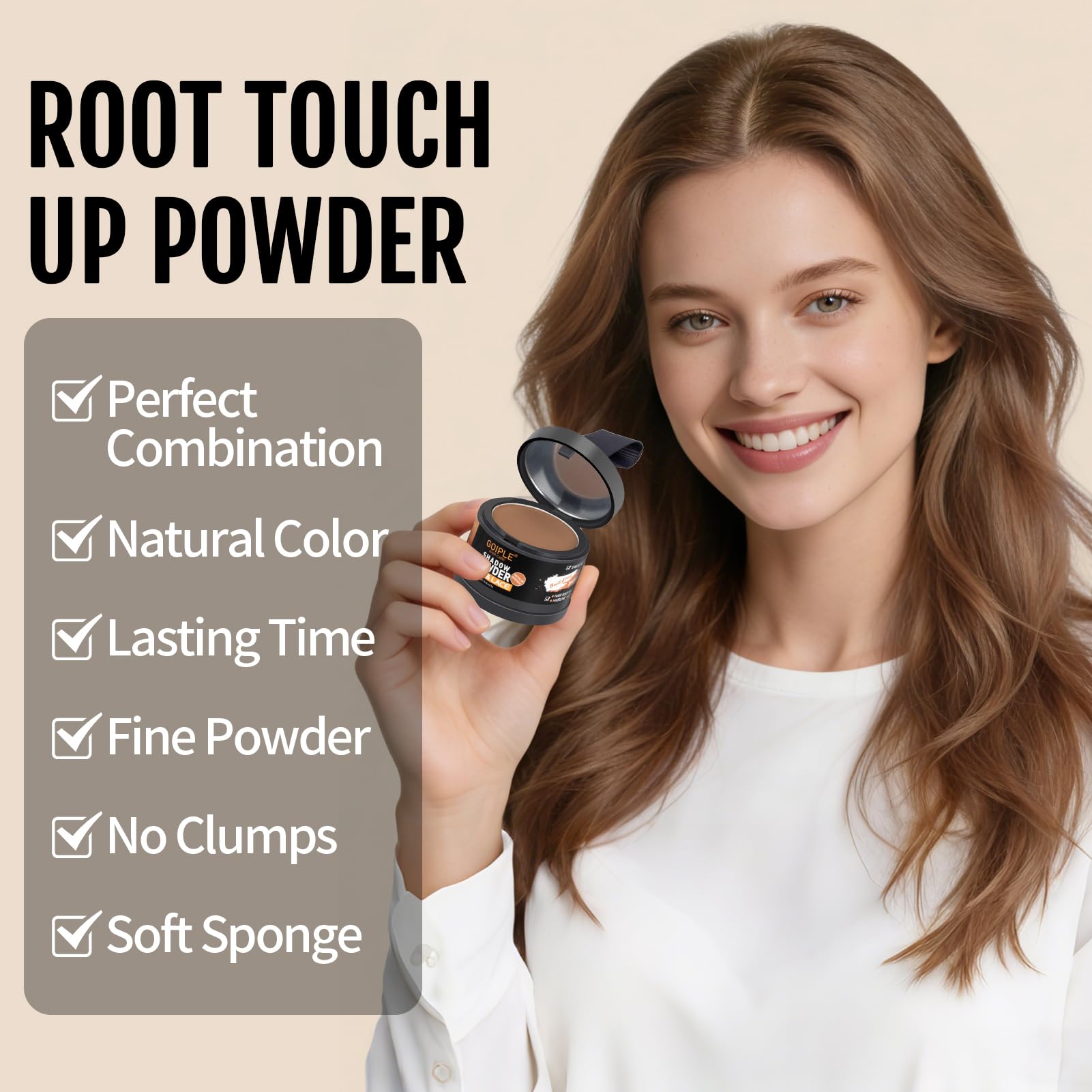 Lockmio Poudre temporaire et lavable avec shampoing habituel
