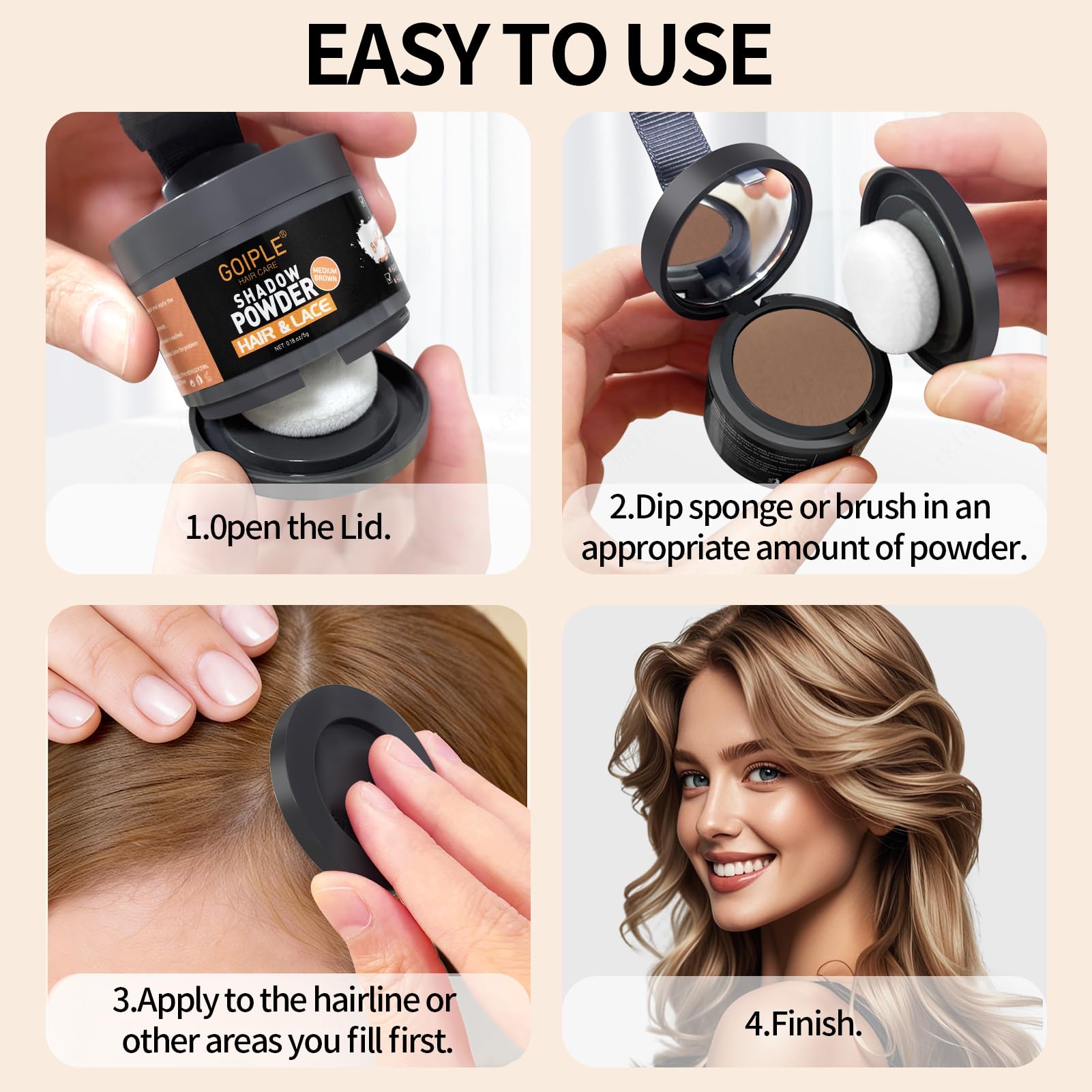 Lockmio Poudre usage quotidien simple et temporaire