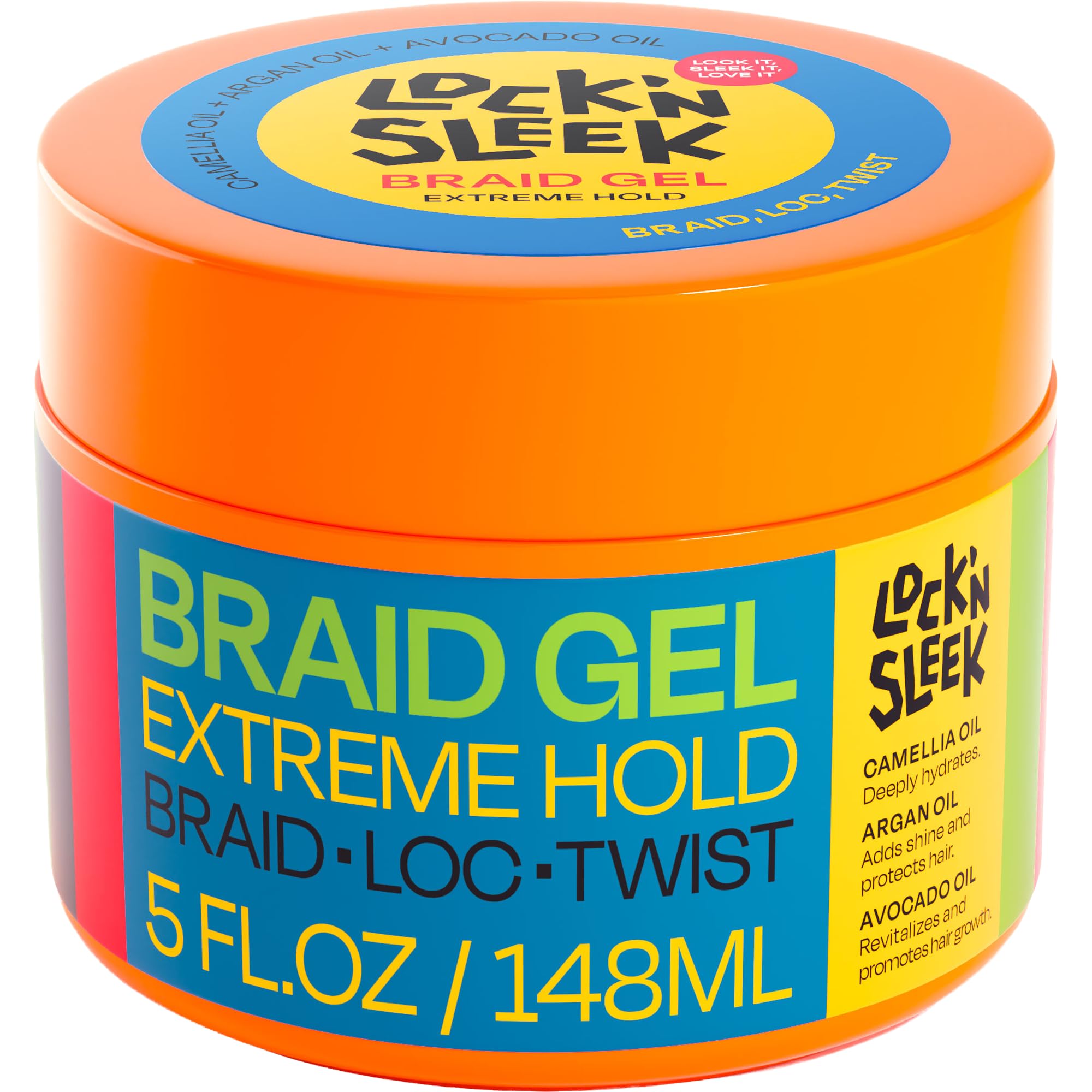 Gel LOCK'N SLEEK de tressage: tenue durable sans résidu blanc.