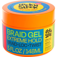Gel LOCK'N SLEEK de tressage: tenue durable sans résidu blanc.