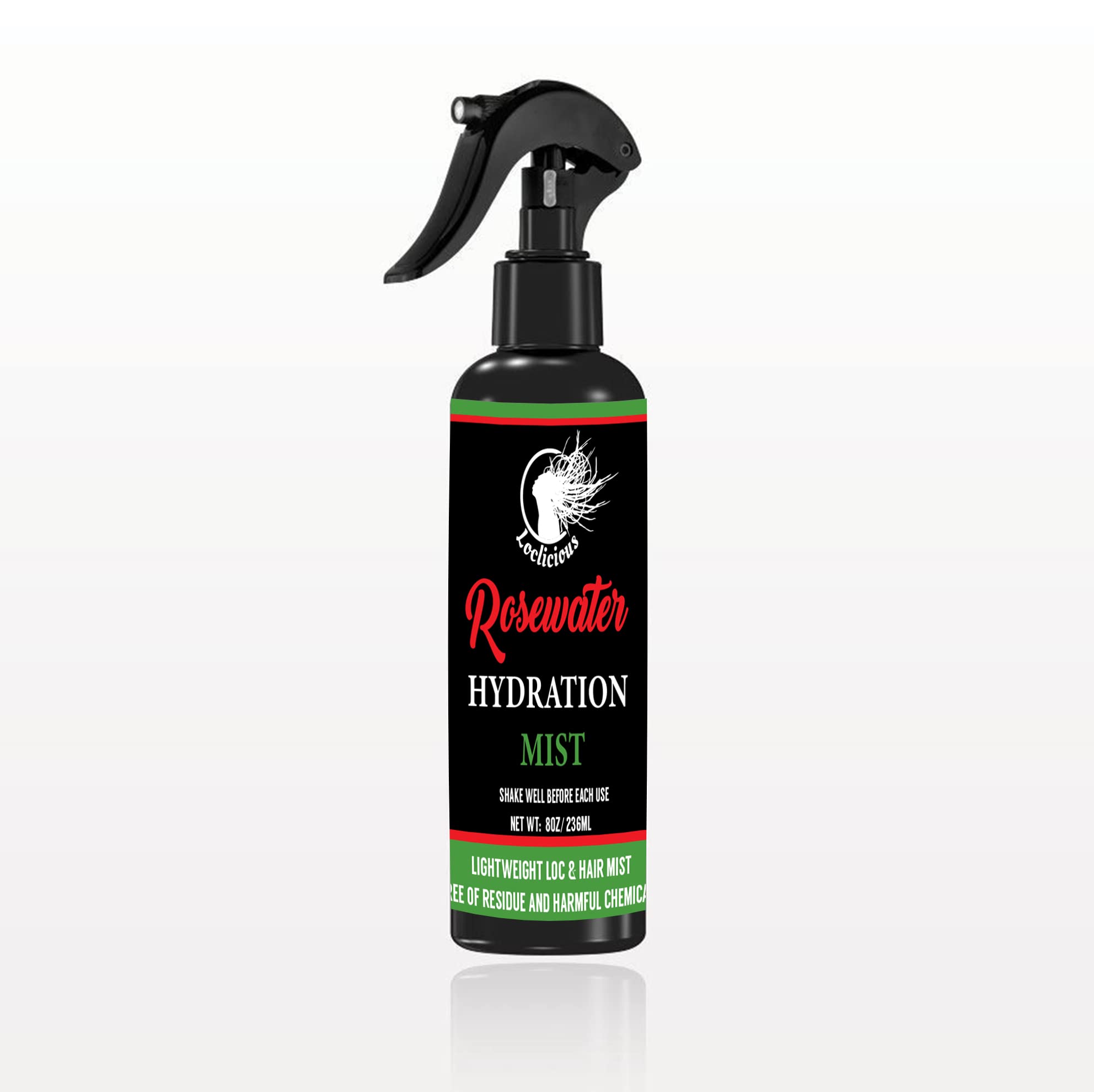 LOCLICIOUS brume rose pour locs : application facile et sensation rafraîchissante.