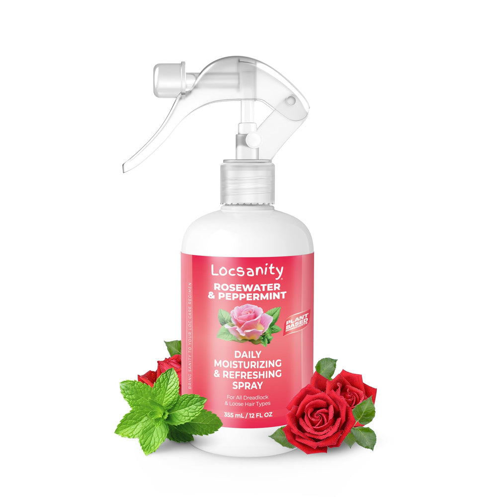 Locsanity brume hydratante pour locs, utilisation quotidienne.