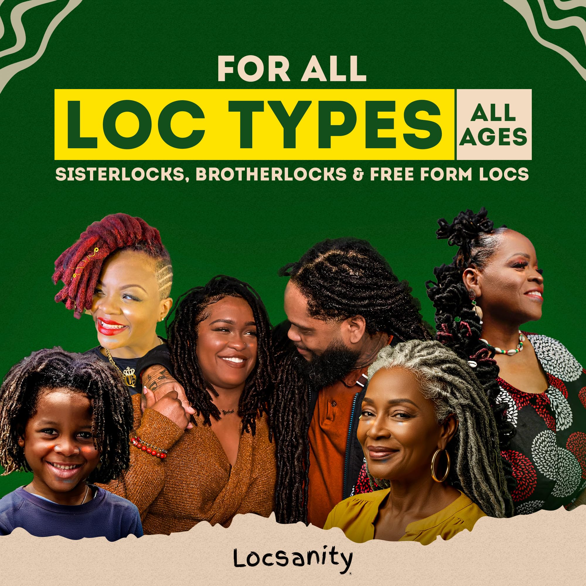Locsanity apportant brillance naturelle après application sur locs.