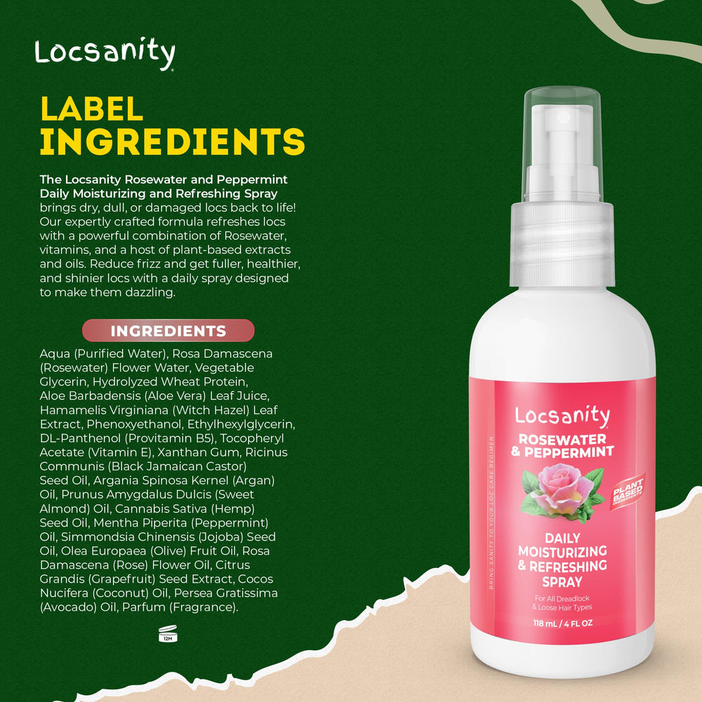 Brume légère Locsanity diffusée sur les locs.