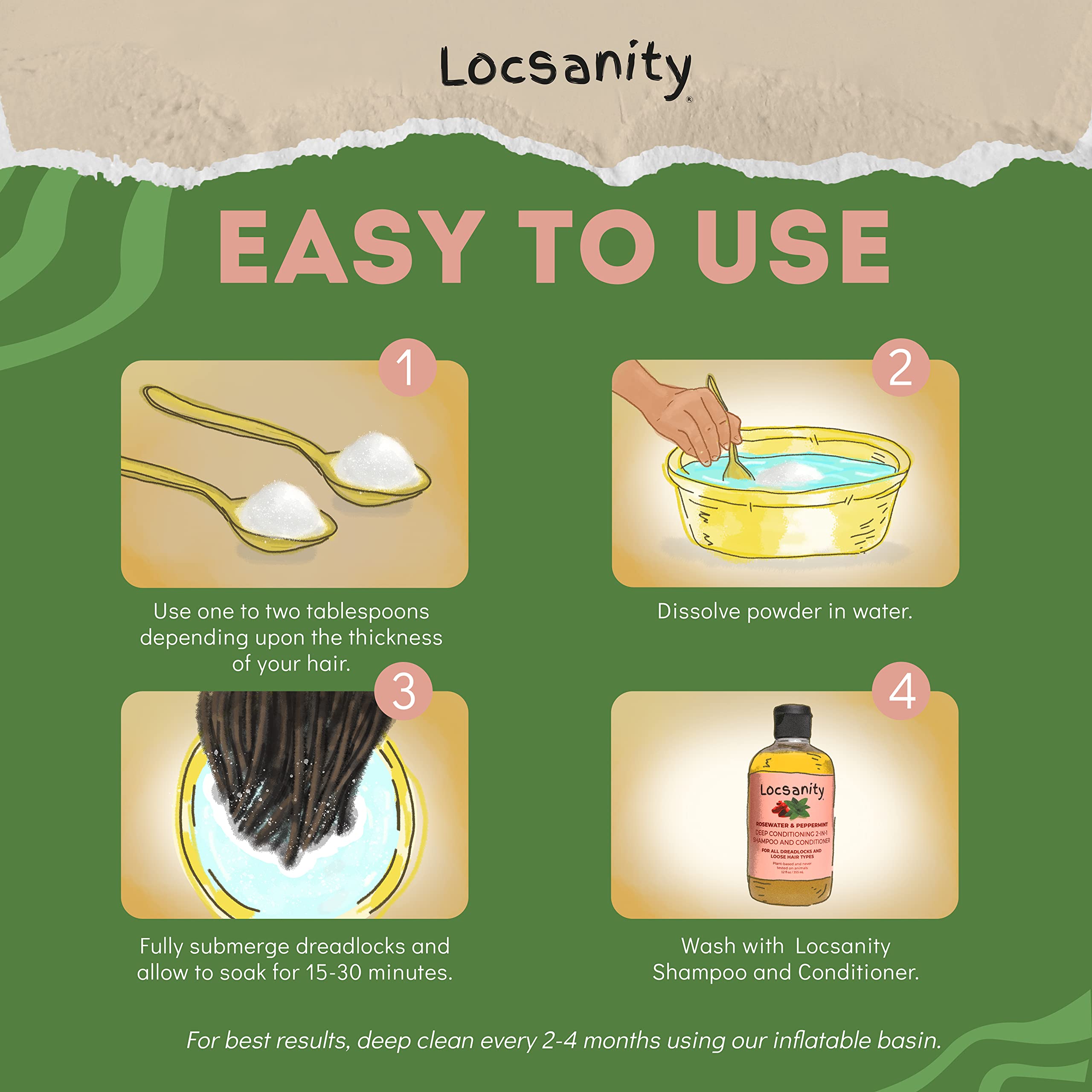 Locsanity: convient à tous types de locs et cheveux texturés.