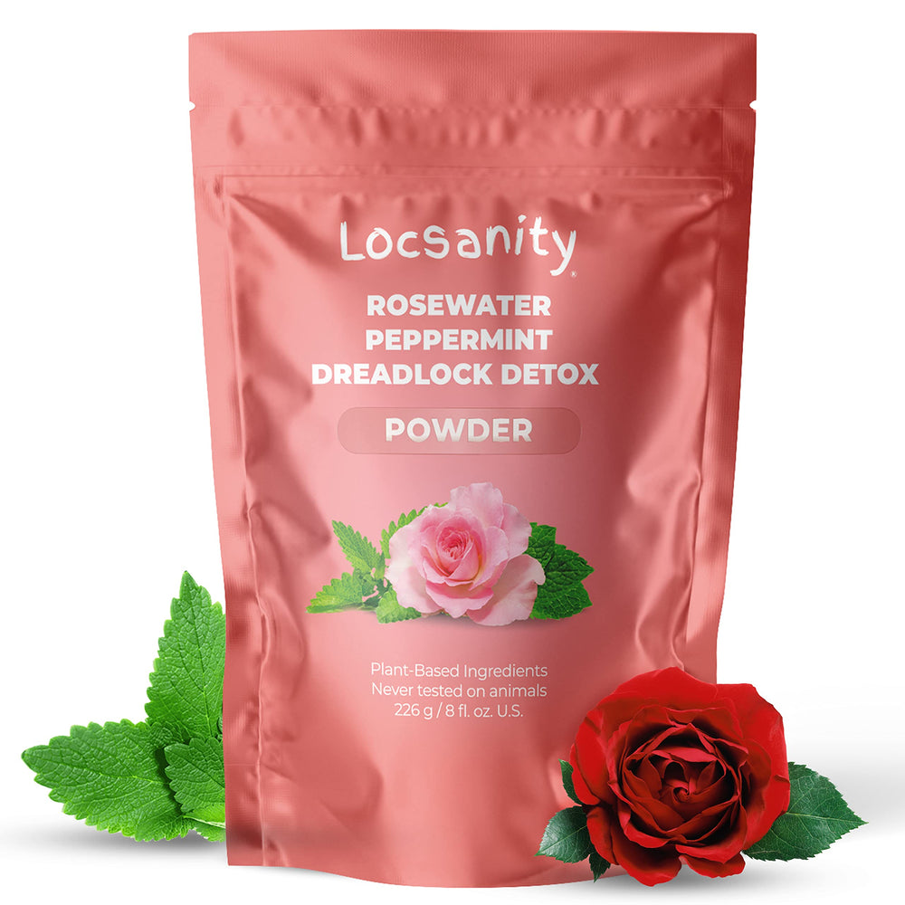 Locsanity Dreadlock Detox: poudre en bouteille pour un nettoyage en profondeur des locs.