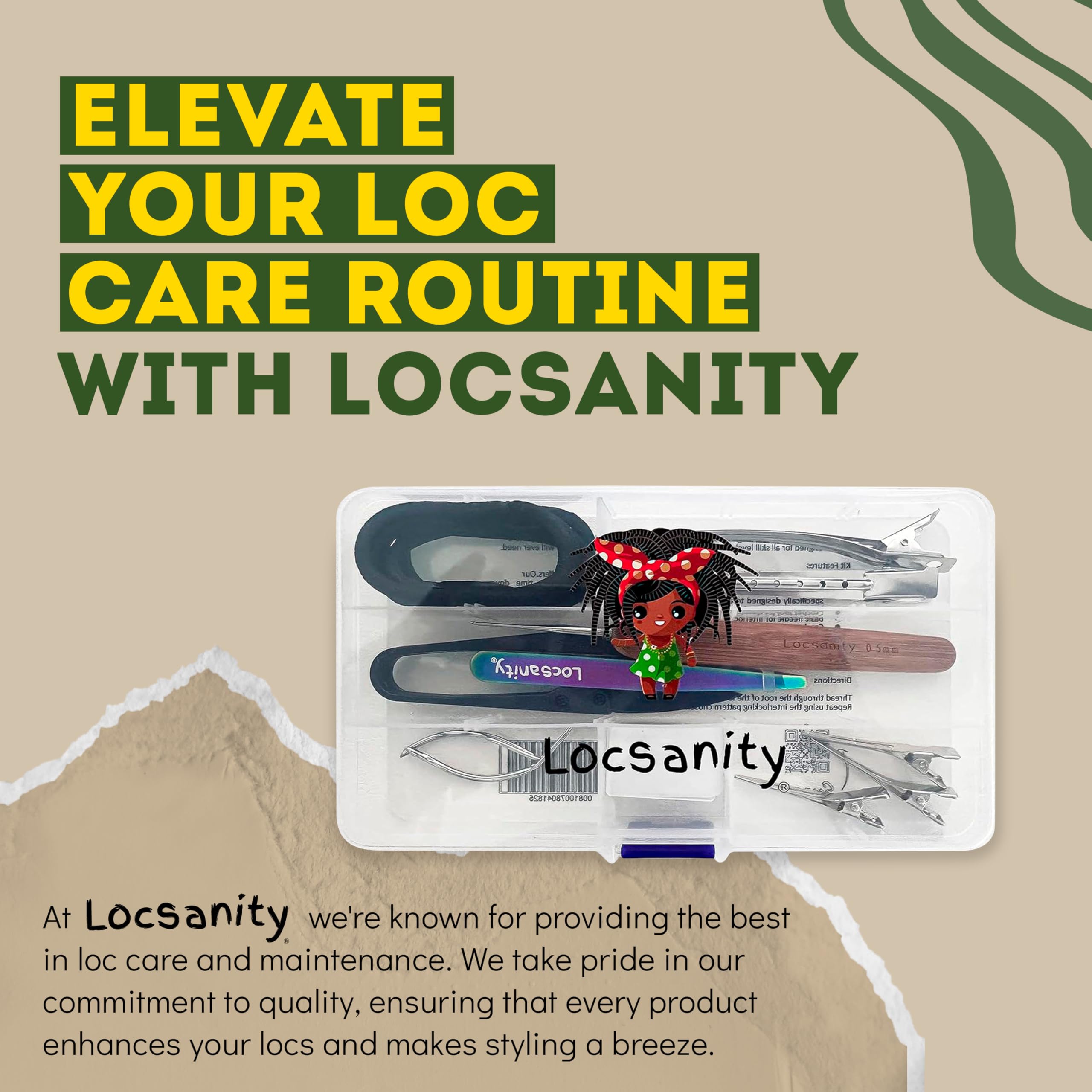 Locsanity étui transport: kit facile à emporter pour retouches rapides.