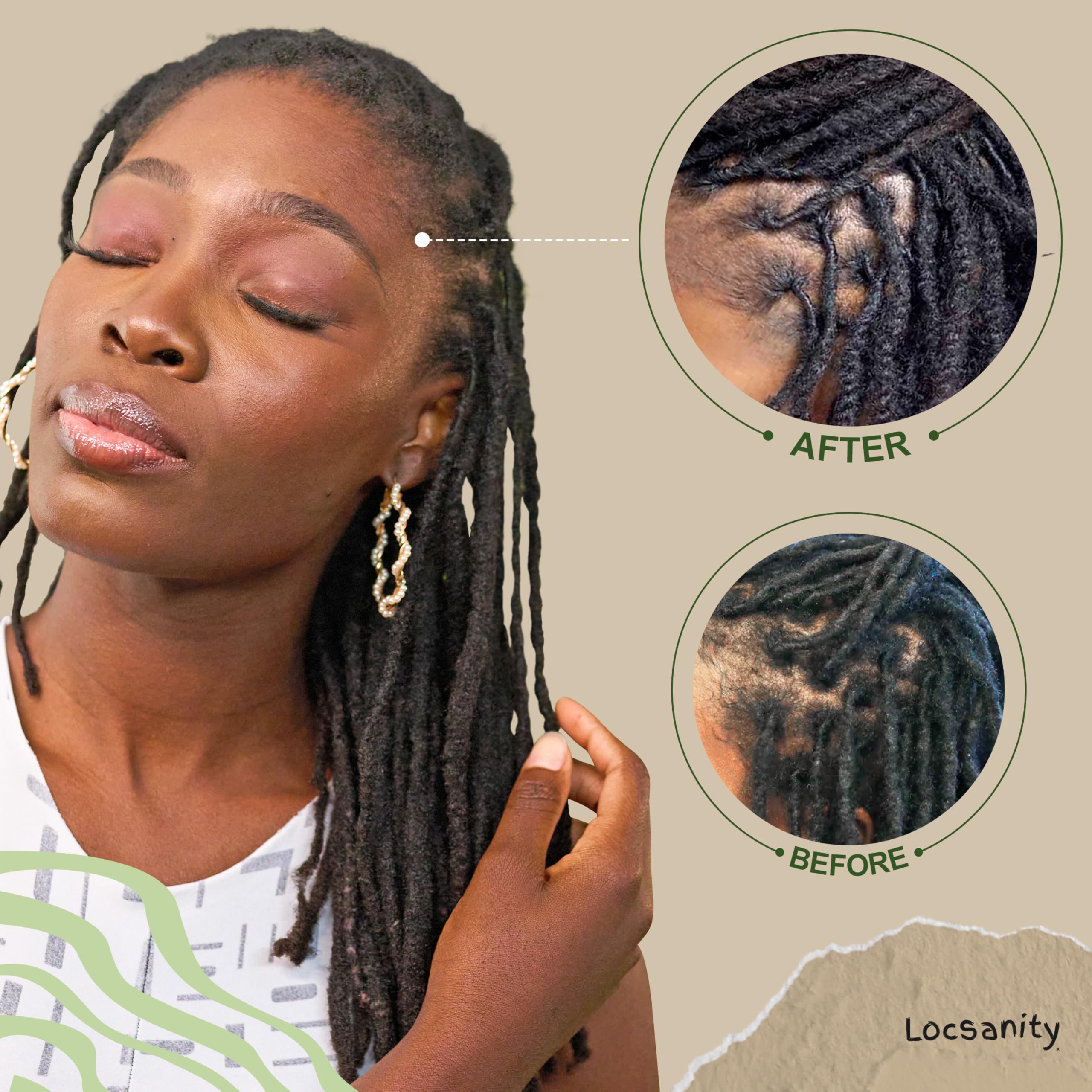 Locsanity outil locs tailles petites et moyennes, pour un travail uniforme.
