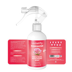 Locsanity Rosewater mist applied to face and locs for balance and freshness.