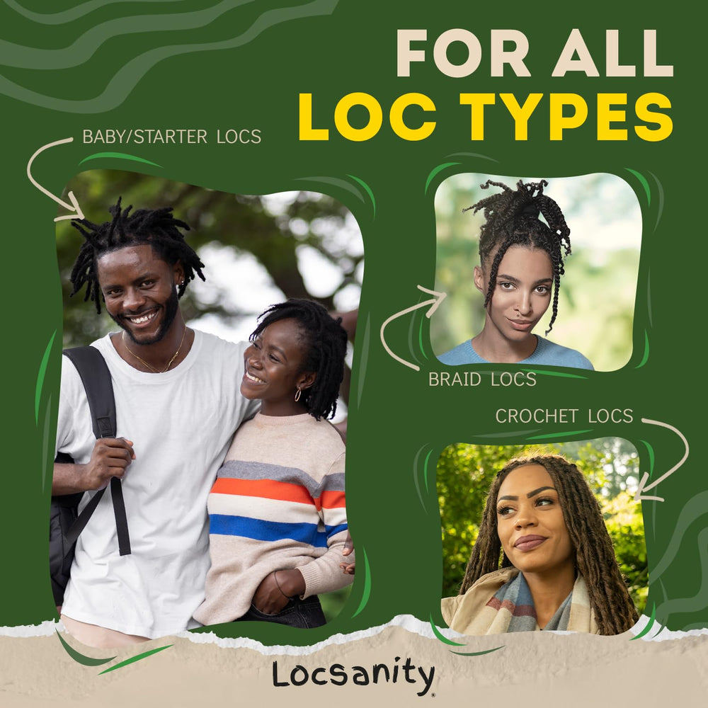 Locsanity usage tous styles, idéal pour locs, tresses et styles protecteurs.