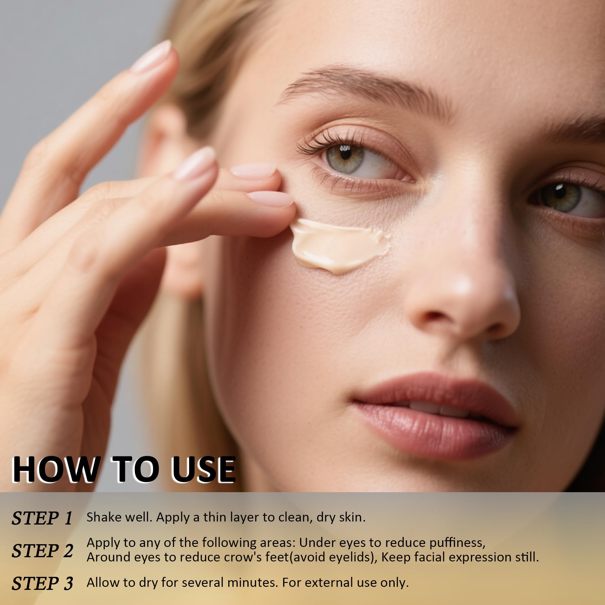 Sensation fraîche après application Loicwoo Crème Yeux pour le regard.
