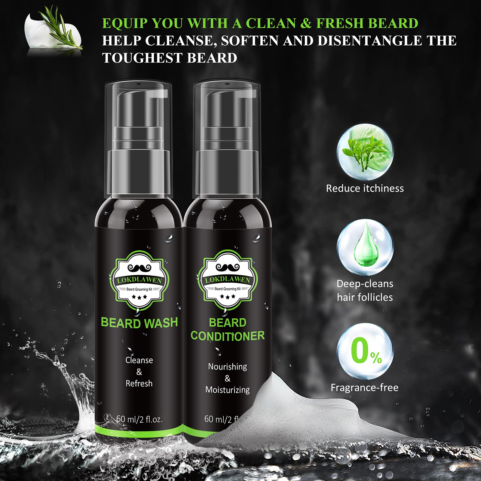 LOKDLAWEN huile-barbe: nourrissante et rapidement absorbée