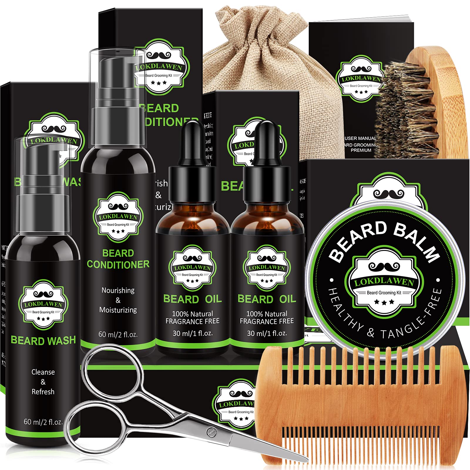 LOKDLAWEN shampooing-barbe: nettoie et adoucit la barbe au quotidien