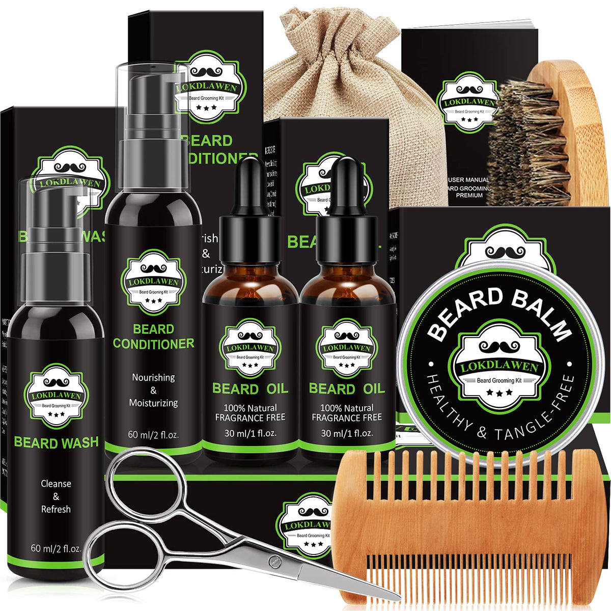 LOKDLAWEN shampooing-barbe: nettoie et adoucit la barbe au quotidien