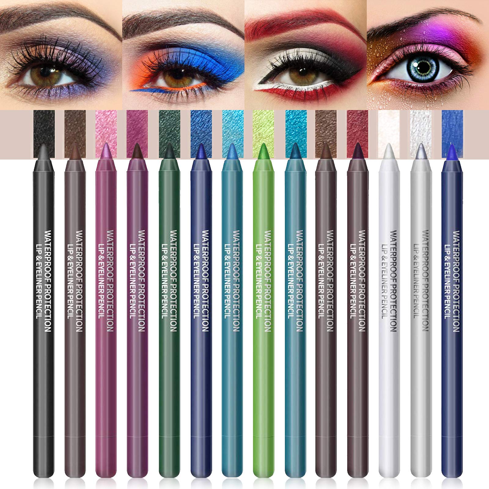 LOKFAR 14 couleurs stylo-yeux ensemble pour un regard polyvalent et durable