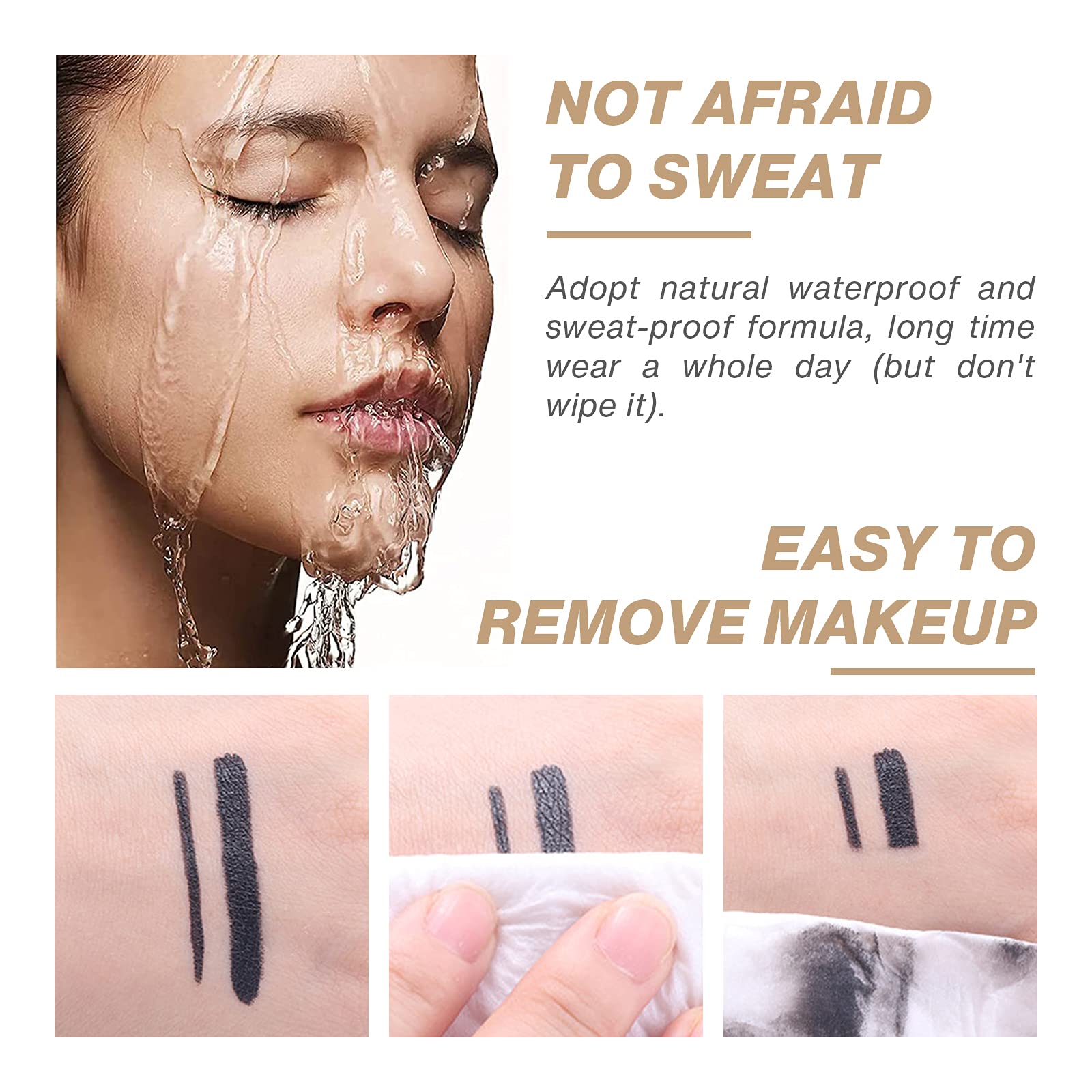 LOKFAR démaquillage facile, retire le maquillage sans résidu.