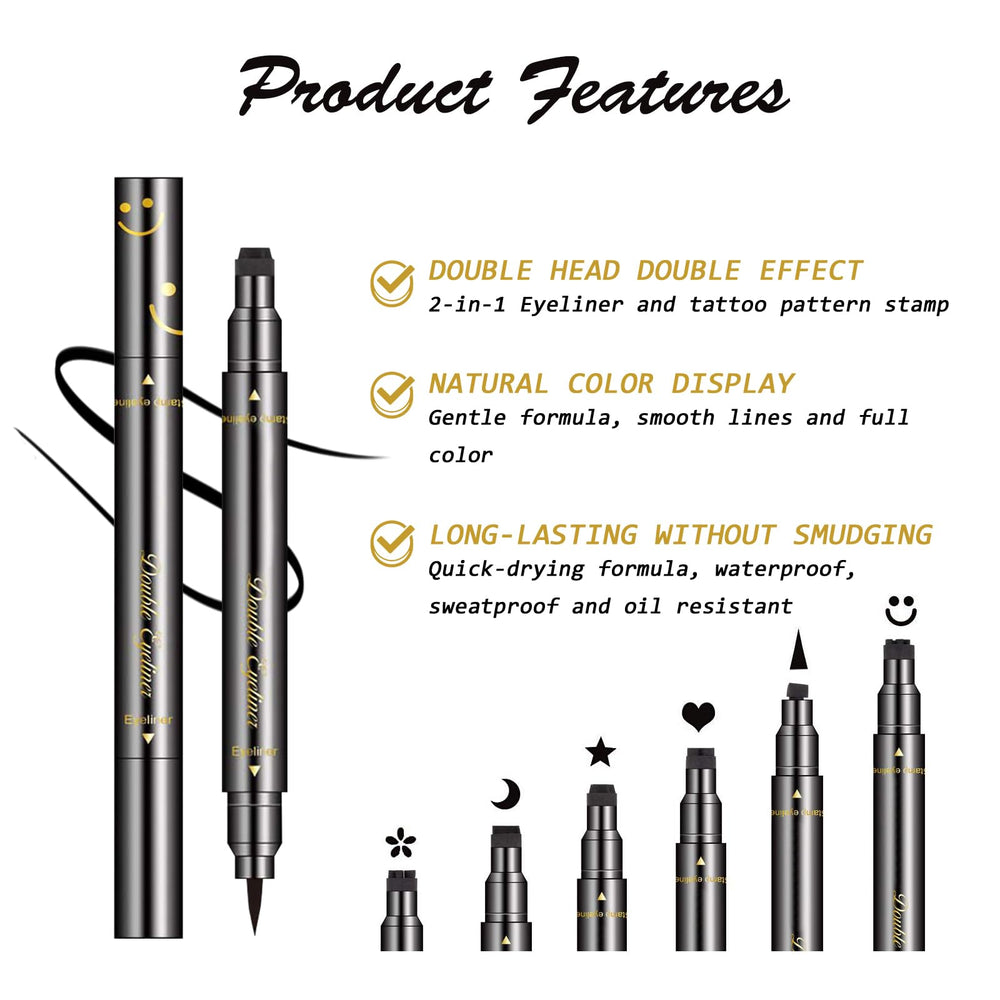 LOKFAR eyeliner double-tête fleur pour un motif raffiné
