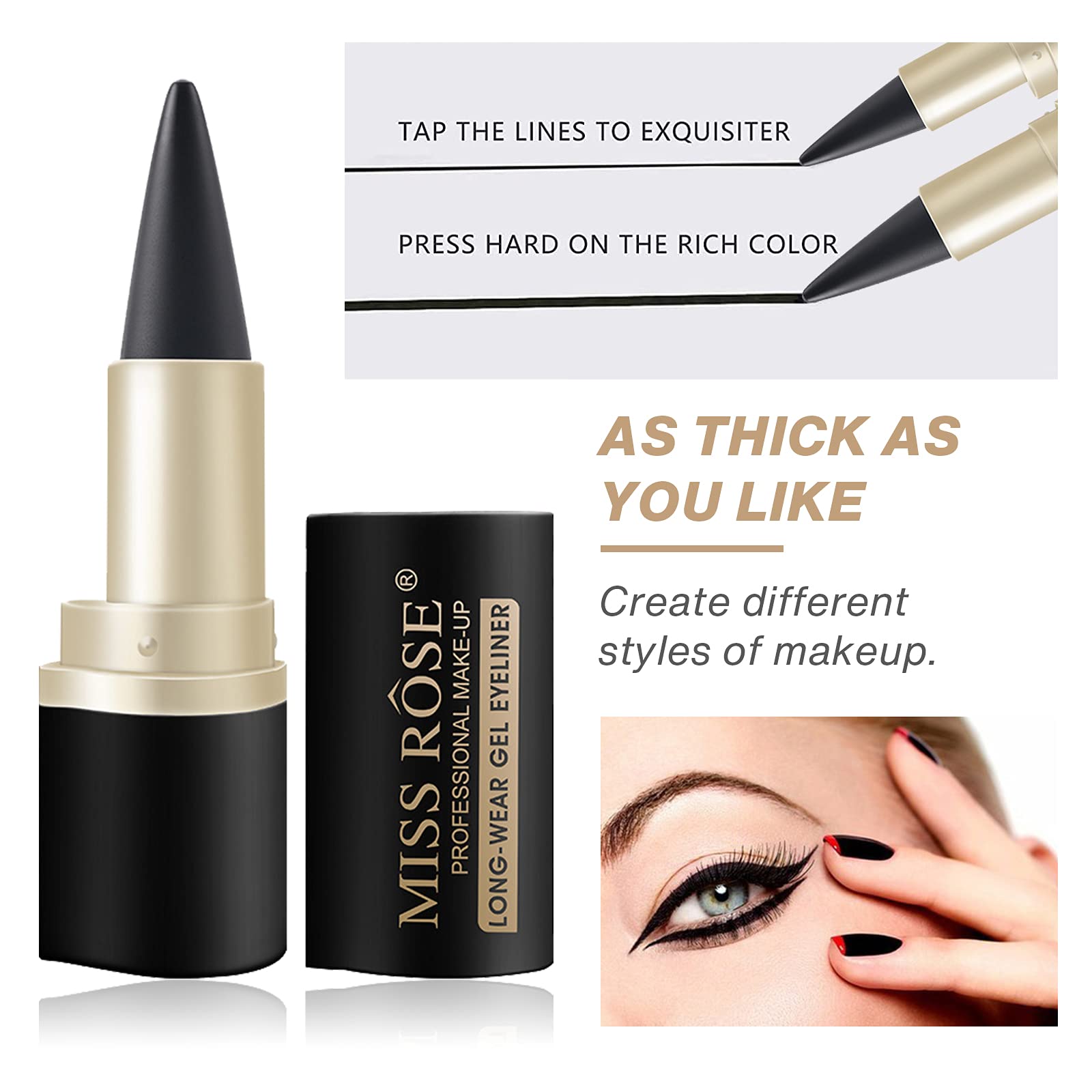 LOKFAR formule résistante à l'eau et anti-bavure, maquillage qui dure.