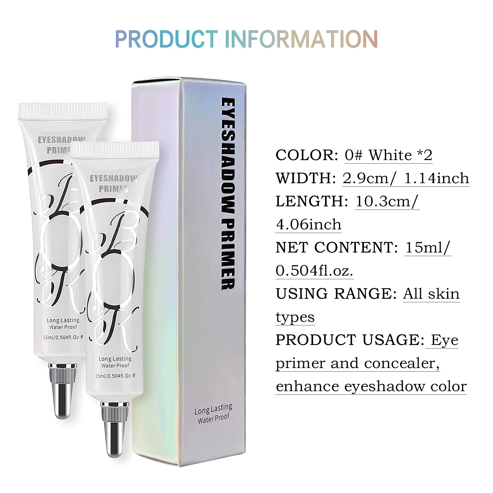 LOKFAR primer ombres matte blanc sur paupière, aperçu d’application fluide