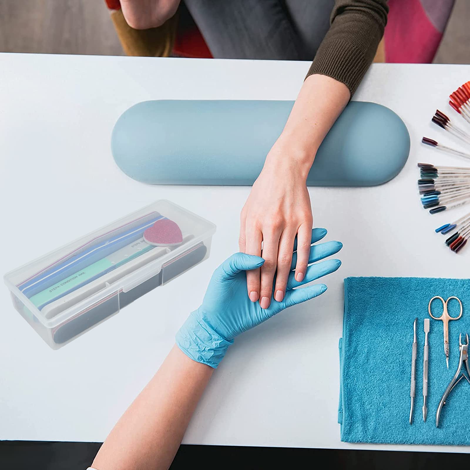 Lokyango boîte organise accessoires pour manucure compacte, rangement efficace pour salon et domicile.