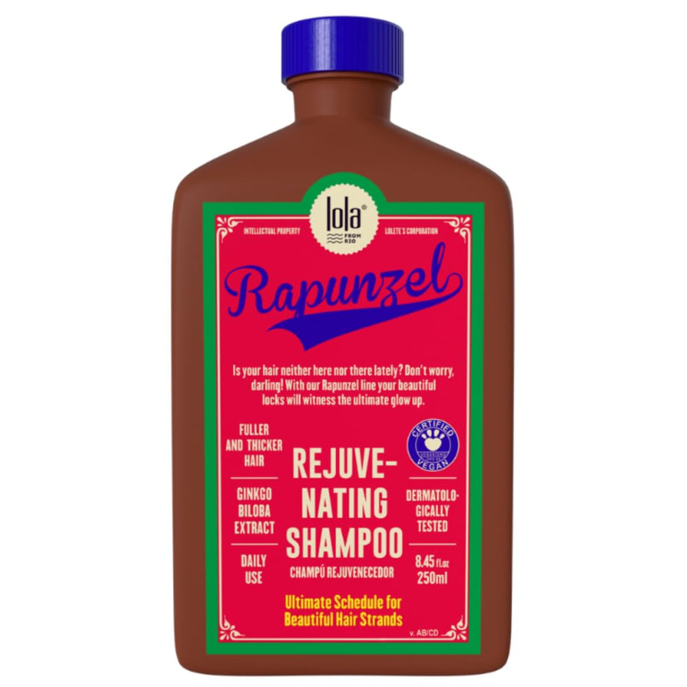 Lola From Rio Shampoing Rapunzel — bouteille, soin nourrissant pour cheveux fins et clairsemés.