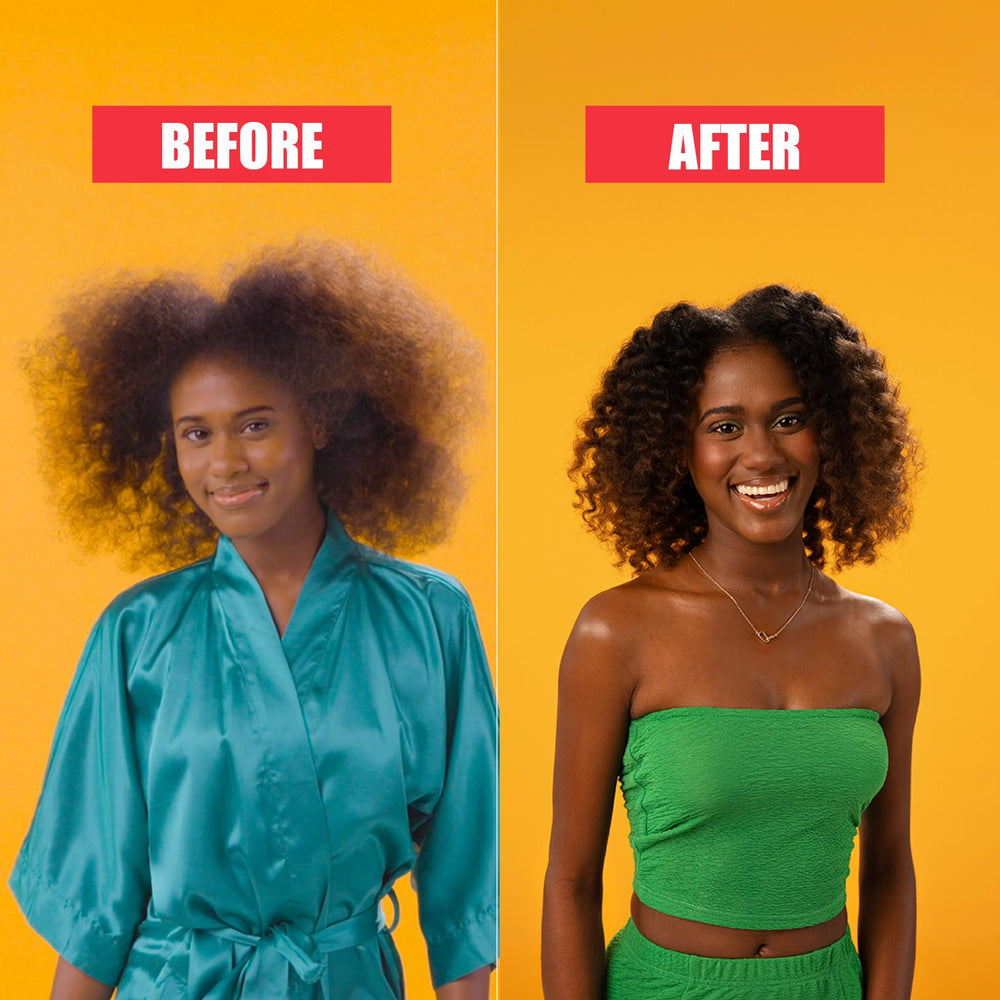Effet brillance naturel avec Lola From Rio Meu Cacho Minha Vida pour cheveux vivants.