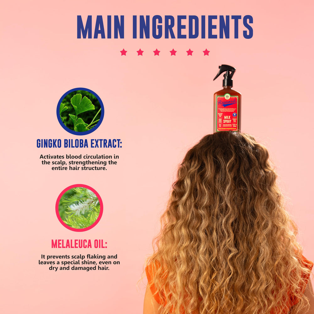 Mouvement de brushing avec Lola From Rio Rapunzel Milk Spray pour facilité.