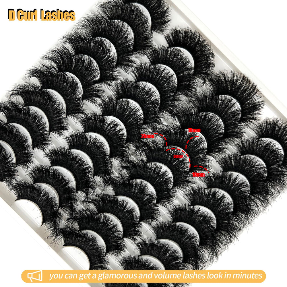 Cils loladook mink volume intense 25mm pour un regard vivant.