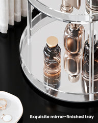 Lolalet étagère parfums 2 niveaux transparente, affichage élégant et compact.