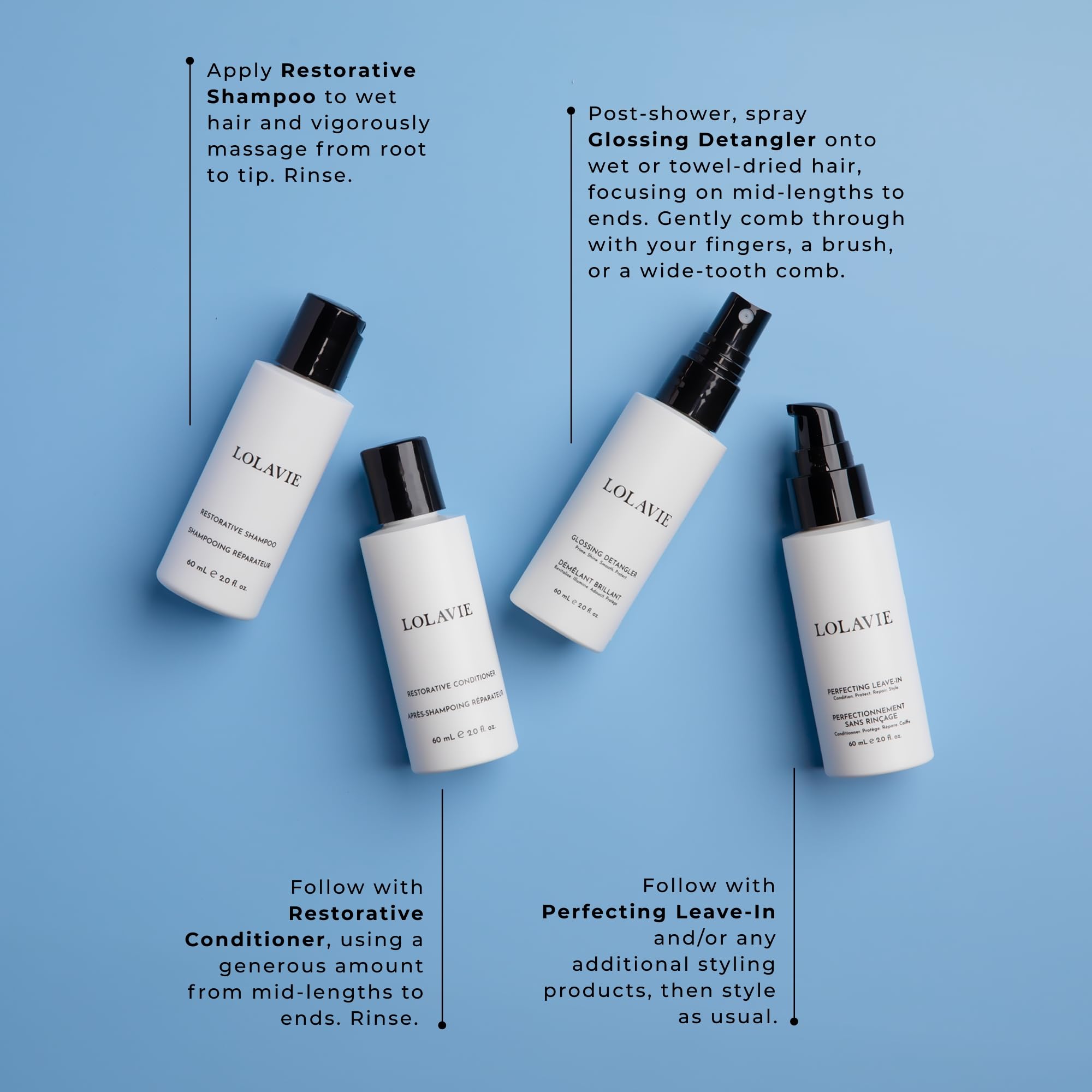 LolaVie Cheveux après-shampoing voyage: cheveux soyeux et faciles à coiffer.