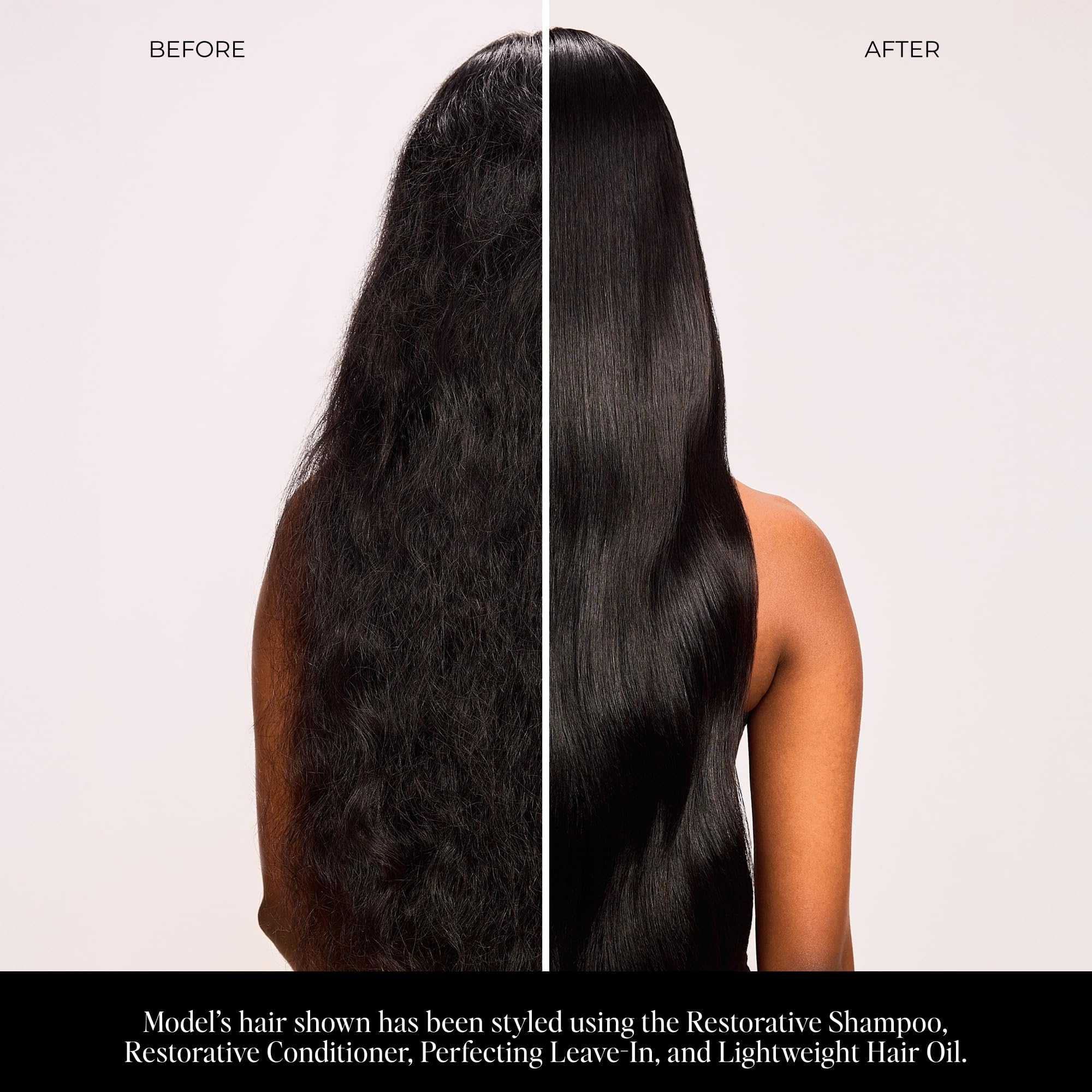 LolaVie Perfecting Leave-In — cheveux lisses et contrôlés après utilisation.