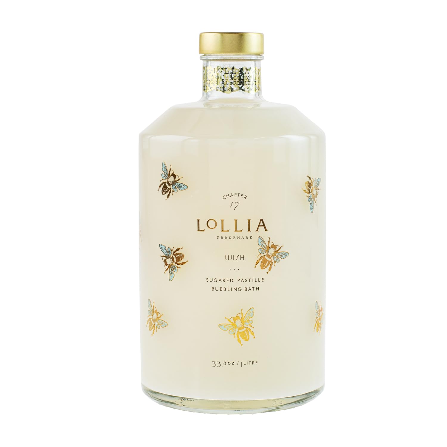 Lollia Wish Bubble Bath avec bulles et parfum vanillé, moment de détente.