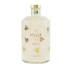 Lollia Wish Bubble Bath avec bulles et parfum vanillé, moment de détente.