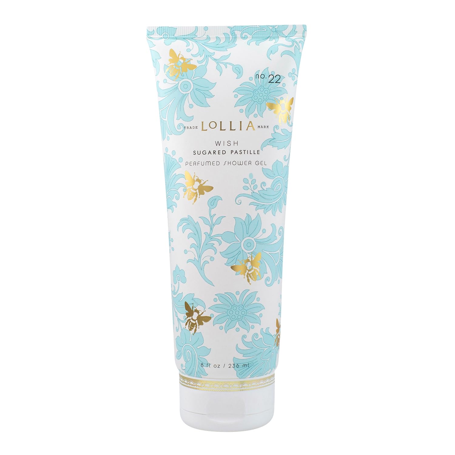 LOLLIA Wish Gel Douche vanille et beurre karite, douceur hydratante pour peau.