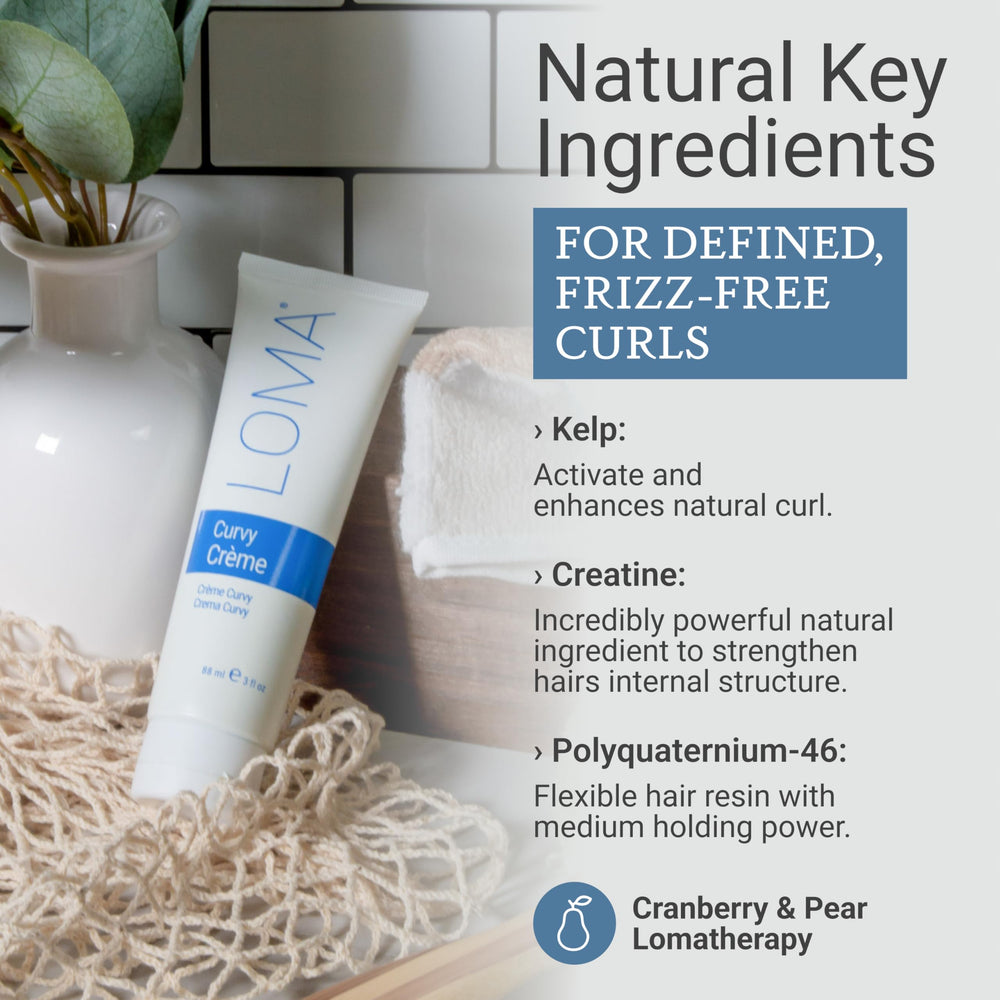 Texture hydratante riche de Loma Curvature Curvy Crème et complexe marin.