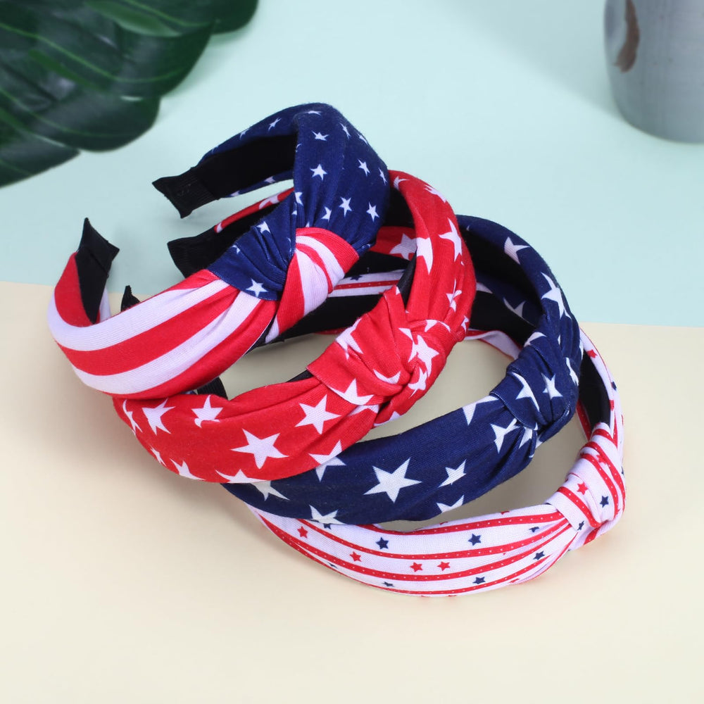 Lonext bandeau torsade-avant, drapeau americain pour style personnalisé.