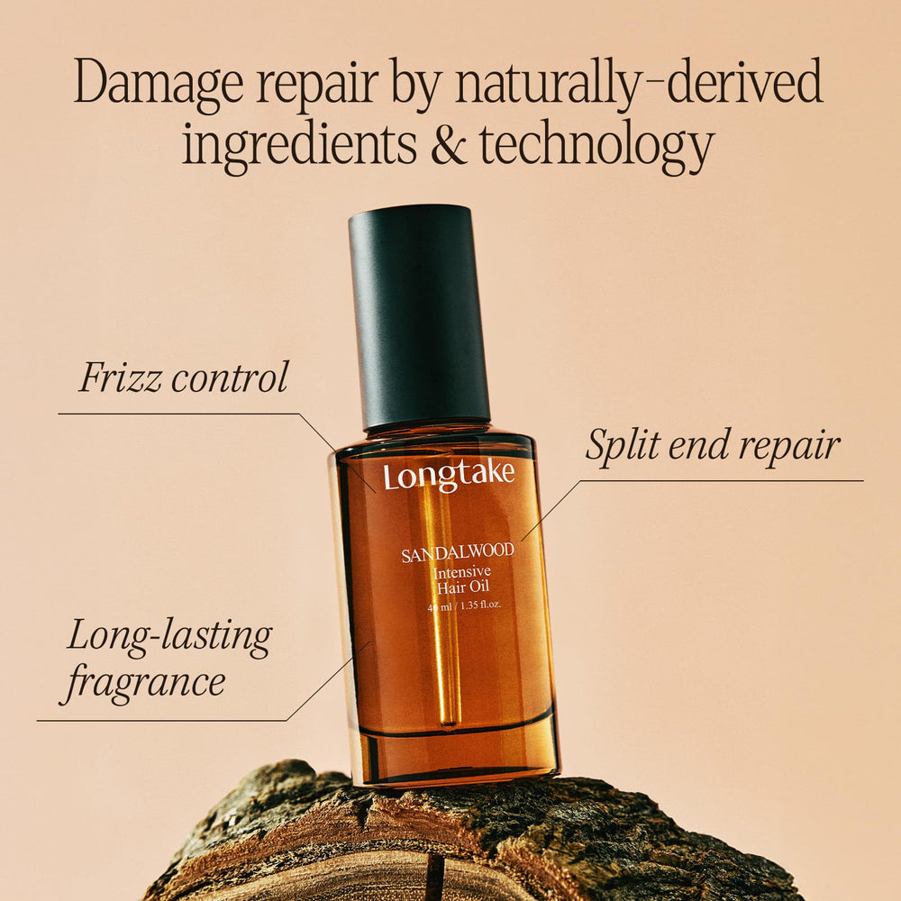 LONGTAKE flacon-pompe; texture légère et brillance naturelle pour cheveux.