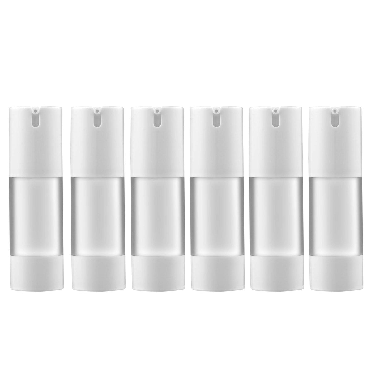 Longway bouteille pompe sans air 30 ml opaline, idéale pour voyager.