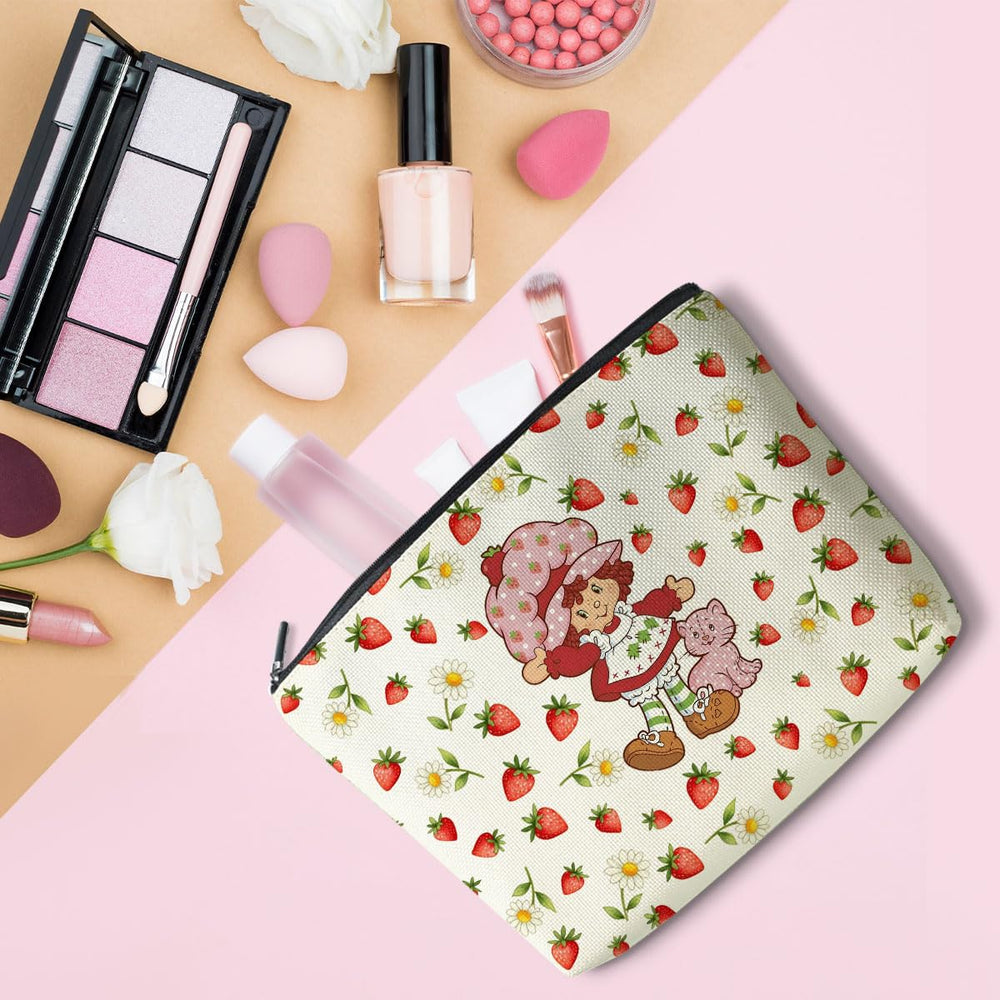 Sac LONGXIN fraise avec fermeture zippée, accès rapide.