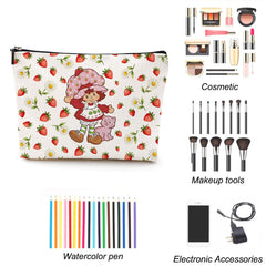 Sac LONGXIN fraise imprimé double-face, style coloré et tendance.