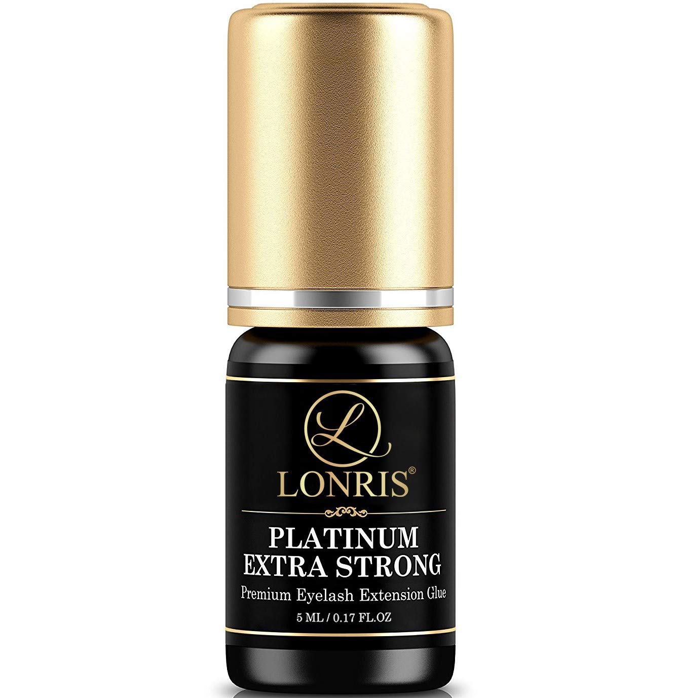 LONRIS Colle cils Platinum Extra Strong : tenue longue durée pour extensions professionnelles.