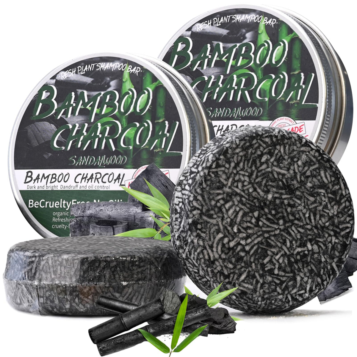 Loobexery barre shampoing charbon bambou emballage pratique et naturel pour cheveux gris.